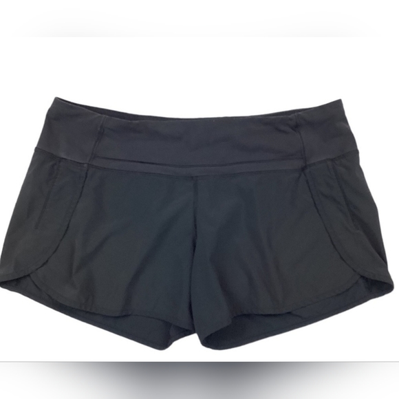 Lululemon Run Times Short 4-way Stretch, size 10 Tall, 4", Black - Picture 2 of 7